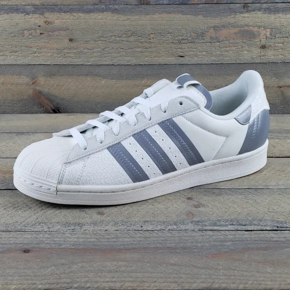 adidas Superstar Originals Men's Retro Shoes Sneakers White Tint Silver Metallic - Picture 3 of 9